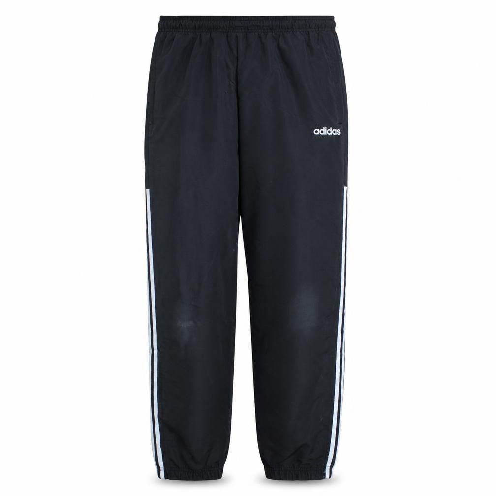 Front view of Adidas Men's Black Joggers L Elastic Waist Sports Trousers