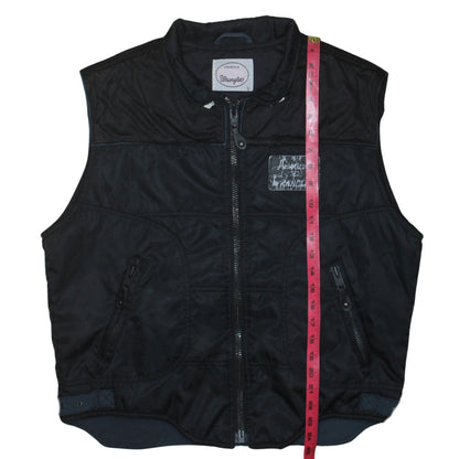 Wrangler Men's Black L Padded Waistcoat Bodywarmer Vest