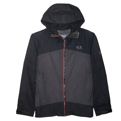 Jack Wolfskin Men's Black L Waterproof Hooded Rain Jacket Size L