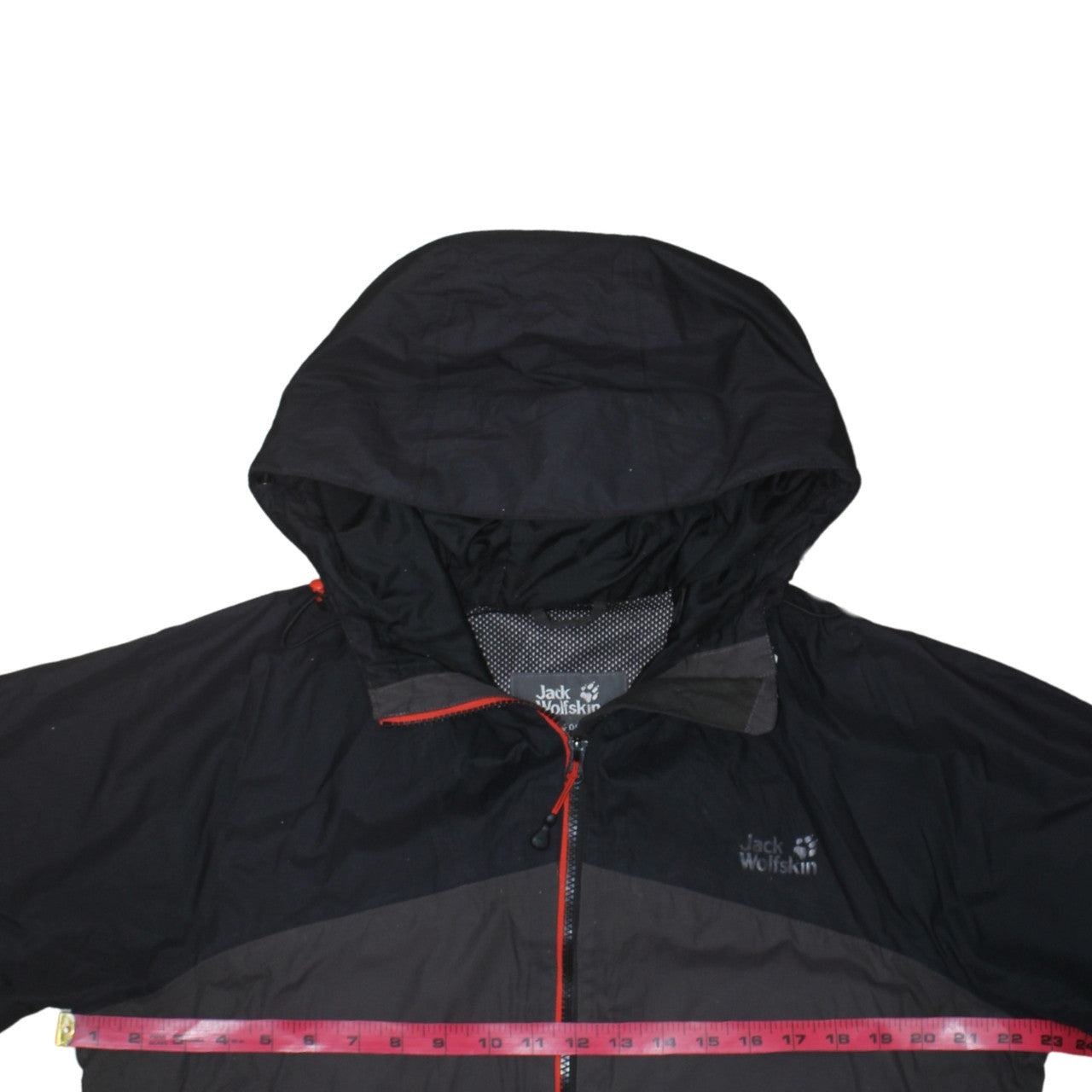 Jack Wolfskin Men's Black L Waterproof Hooded Rain Jacket Size L