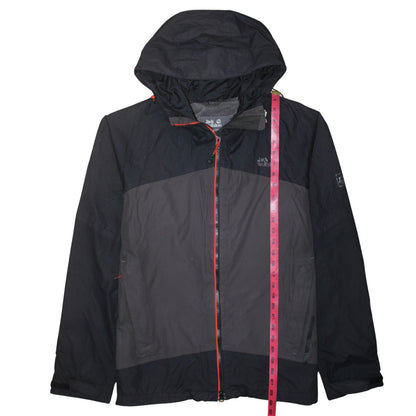 Jack Wolfskin Men's Black L Waterproof Hooded Rain Jacket Size L