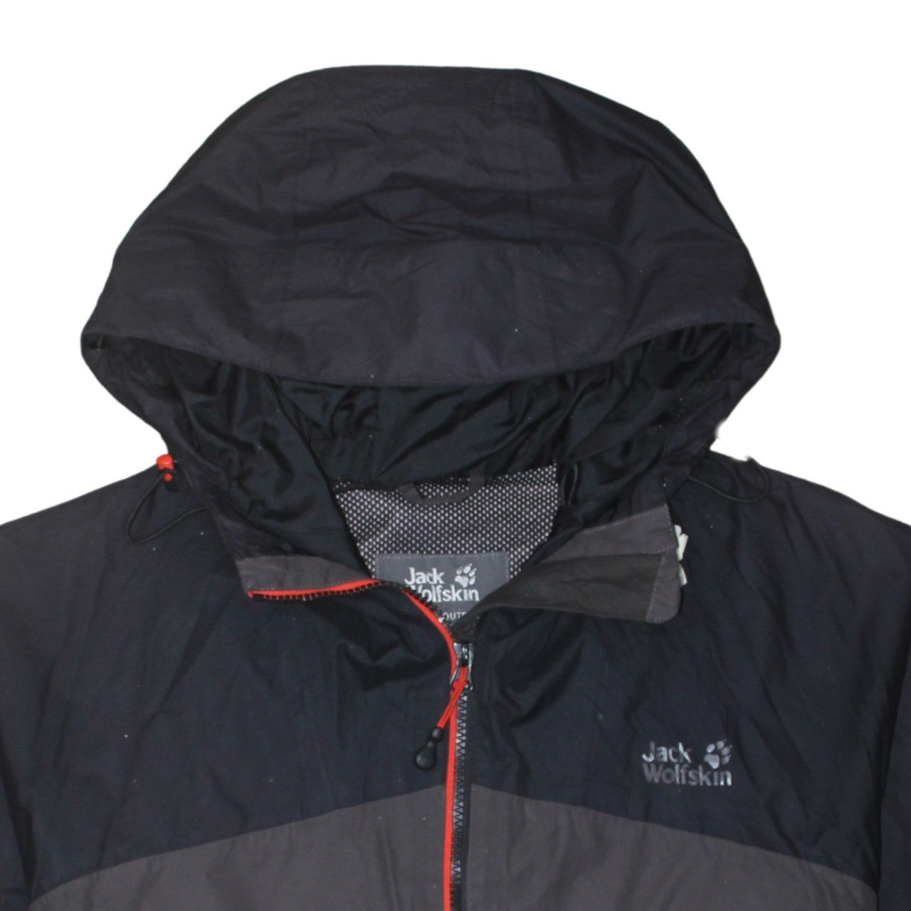 Jack Wolfskin Men's Black L Waterproof Hooded Rain Jacket Size L