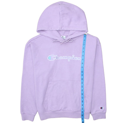 Champion Women's Purple Pullover Hoodie Medium Embroidered Logo