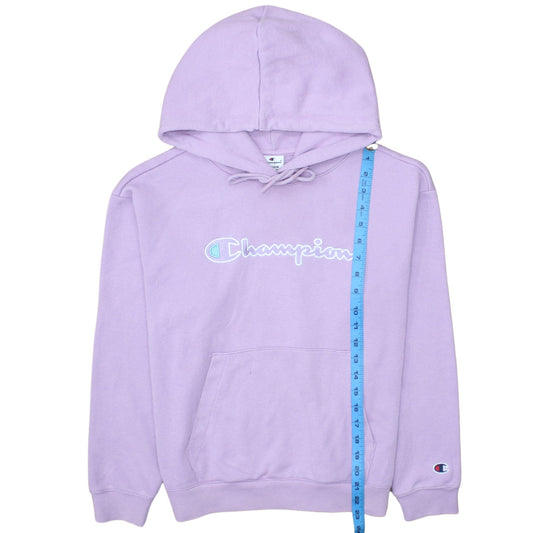 Champion Women's Purple Pullover Hoodie Medium Embroidered Logo