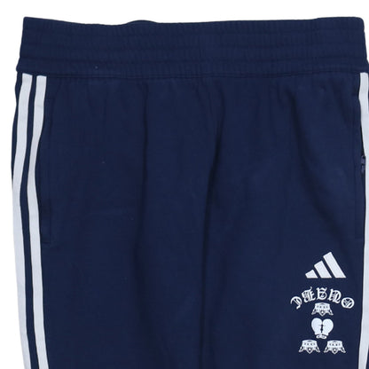 adidas Womens Blue Jogger Trousers Size M Elastic Waist Fleece