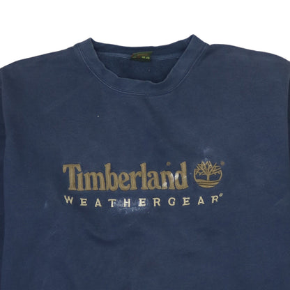 Timberland Men's Blue Logo Pullover Sweatshirt M Outdoor Fleece
