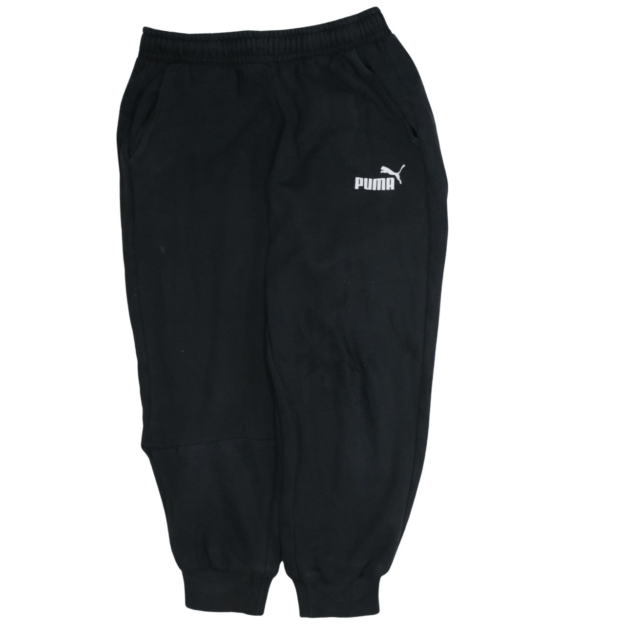 Puma Men Black Medium Sweatpants Regular Fit Logo Tapered