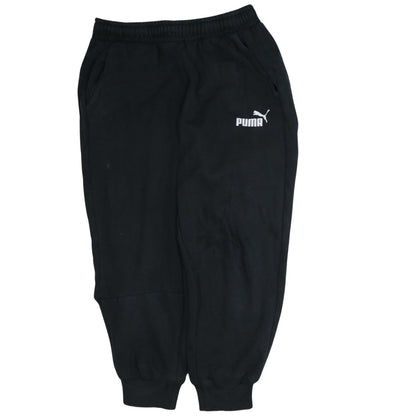 Puma Men Black Medium Sweatpants Regular Fit Logo Tapered