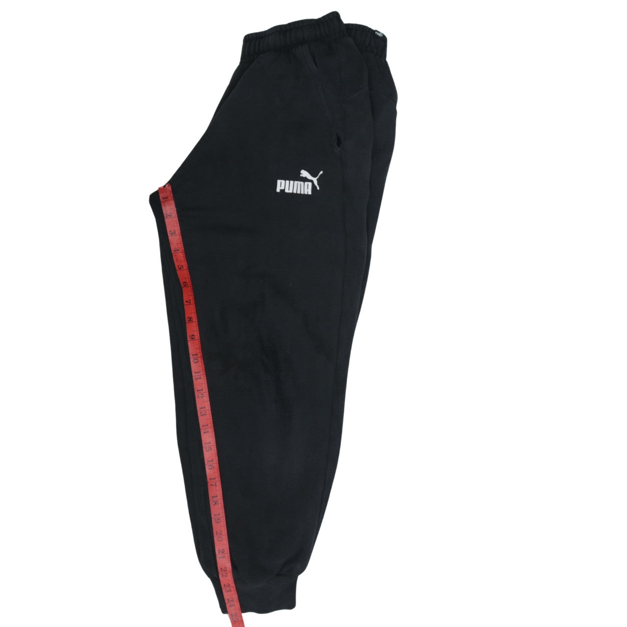 Puma Men Black Medium Sweatpants Regular Fit Logo Tapered