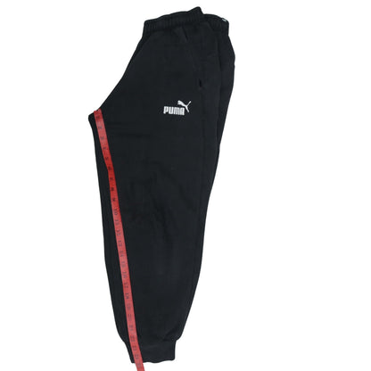 Puma Men Black Medium Sweatpants Regular Fit Logo Tapered