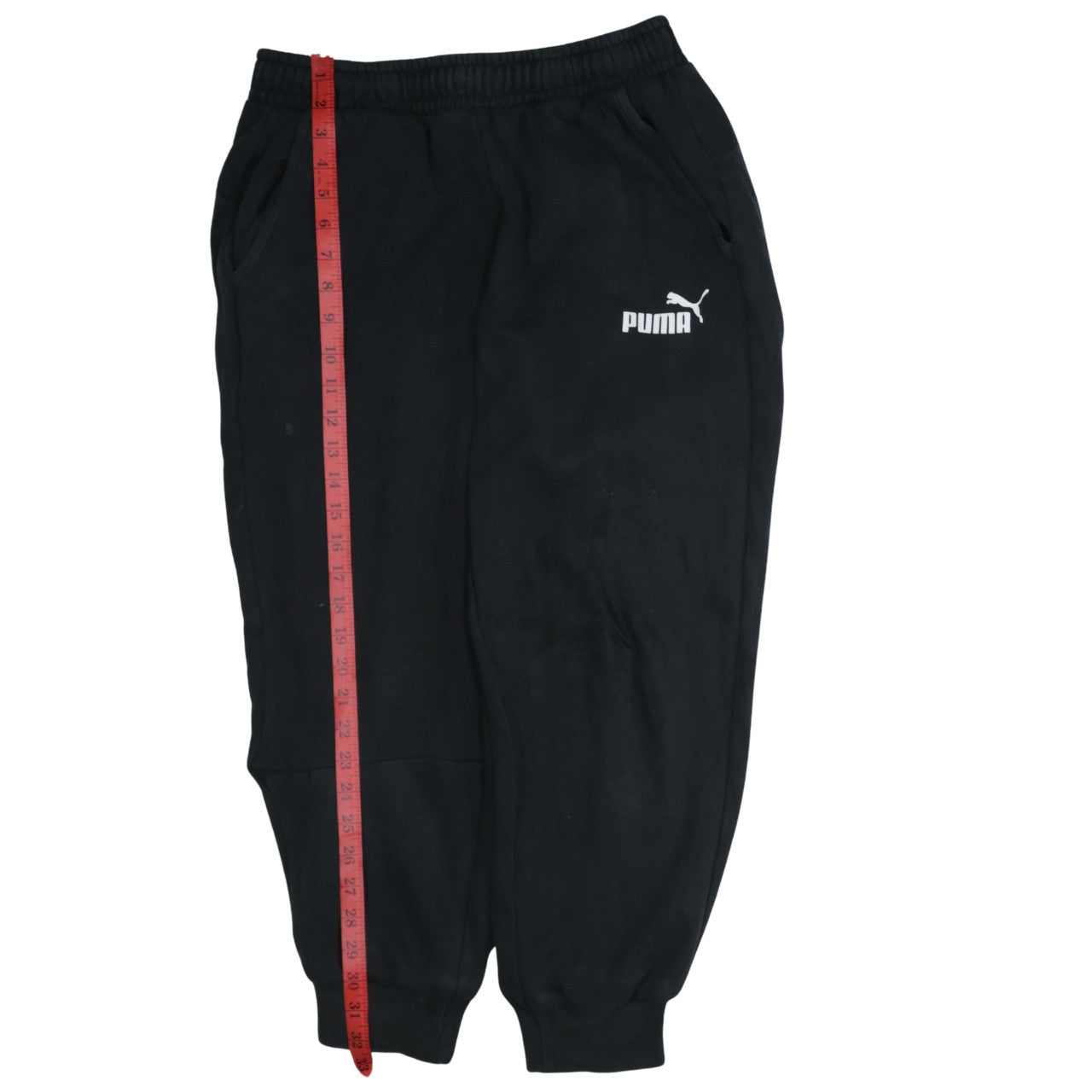 Puma Men Black Medium Sweatpants Regular Fit Logo Tapered