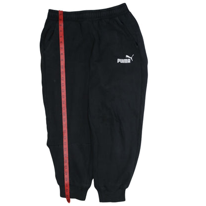 Puma Men Black Medium Sweatpants Regular Fit Logo Tapered