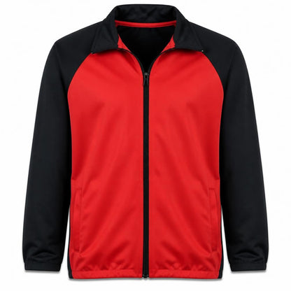 Front view of Adidas boys’ red & black full zip sweatshirt 13-14 years regular fit