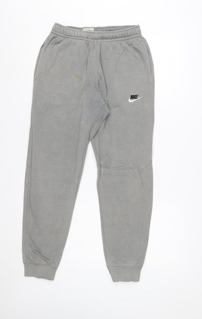 Nike Men's Grey XS Jogger Sweatpants with Elastic Waist and Logo