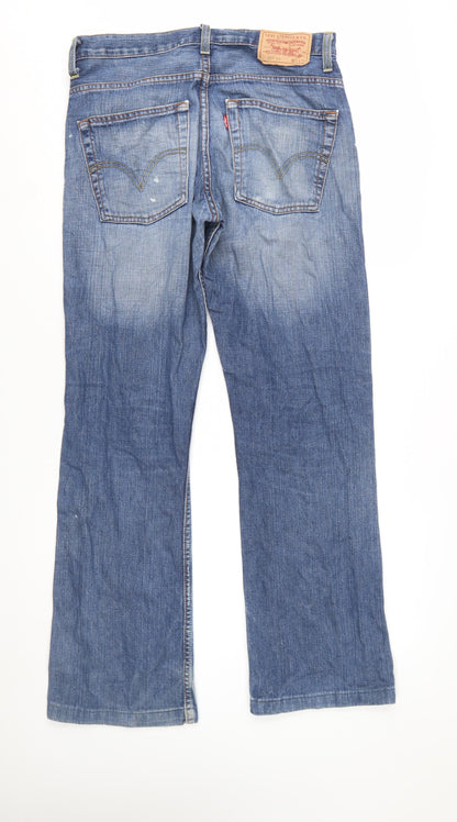 Levi Strauss Men's Blue 32W 34L Straight Fit Denim Jeans