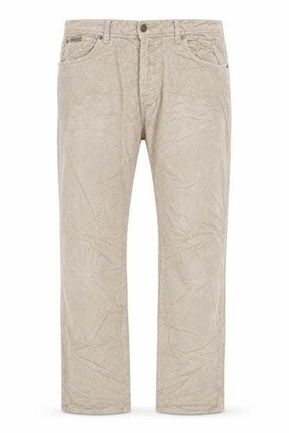 Wrangler Men Beige Texas Stretch Corduroy Chino Trousers W33 L34