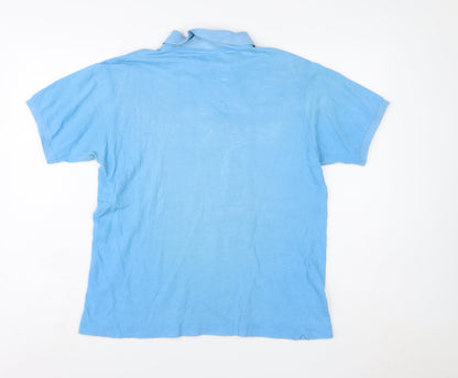 Lacoste Men’s Blue Cotton Short Sleeve Polo Shirt Size M