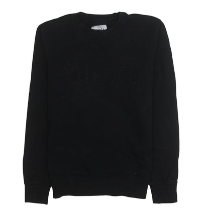 Diesel Men's Black Cotton Logo Pullover Sweatshirt Size S