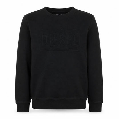Diesel Men's Black Cotton Logo Pullover Sweatshirt Size S