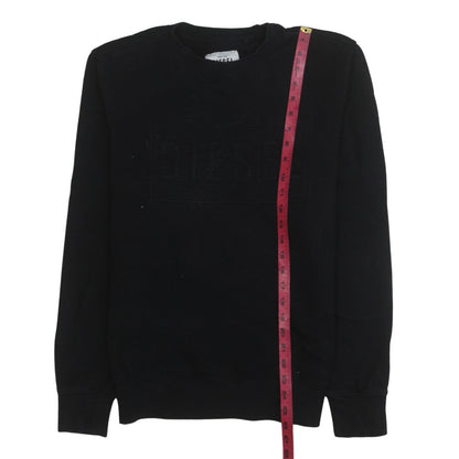 Diesel Men's Black Cotton Logo Pullover Sweatshirt Size S