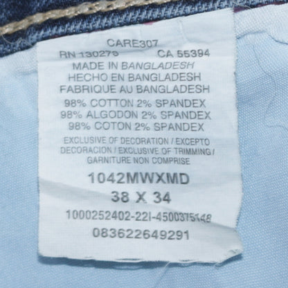 Wrangler 20X Men's Blue Straight Leg Denim Jeans 38x34 Regular Fit