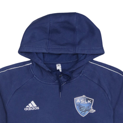 Adidas Men's Blue Pullover Hoodie Small Embroidered Sports Design