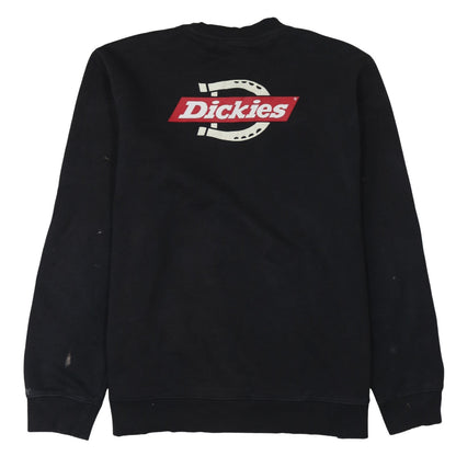 Dickies Men's Black 2XL Crew Neck Pullover Sweatshirt Heavyweight Logo