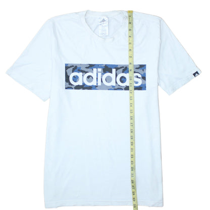 Adidas Men's White Large Graphic Logo Short Sleeve T-Shirt