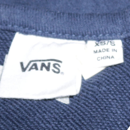 Vans Men's Blue Pullover Hoodie XS Regular Fit Cotton Blend