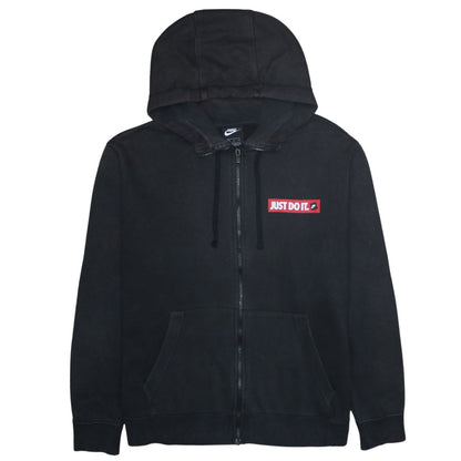 Nike Men’s Black XL Full Zip Hoodie Just Do It Graphic Hooded Sweatshirt