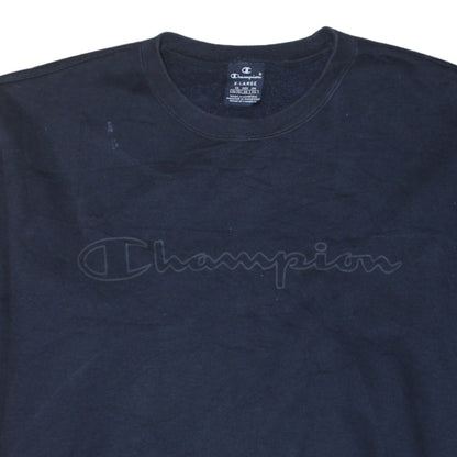 Champion Mens Blue XL Pullover Crew Neck Sweatshirt
