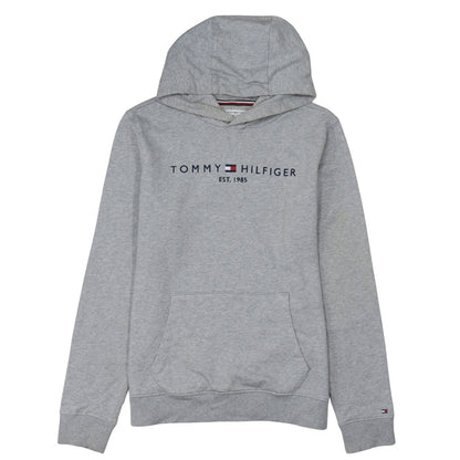 Tommy Hilfiger Women Grey Pullover Hoodie 100% Cotton Size M