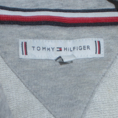 Tommy Hilfiger Women Grey Pullover Hoodie 100% Cotton Size M