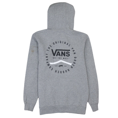Vans Men's Grey Small Pullover Hoodie with Logo Graphic