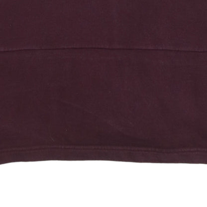 The North Face Womens Burgundy Cropped Hoodie Small 100% Cotton Logo Pullover