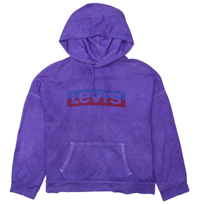 Levi's Men's Purple Pullover Hoodie Small Graphic Logo Fleece