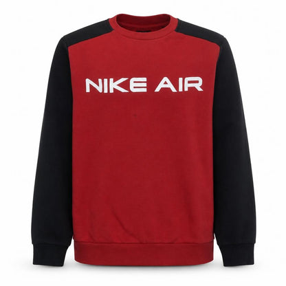 Nike Men’s Red Black Air Logo Crew Neck Sweatshirt Size M
