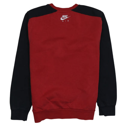 Nike Men’s Red Black Air Logo Crew Neck Sweatshirt Size M