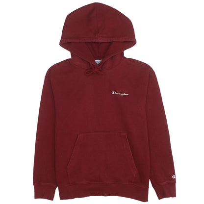 Champion Men's Red Pullover Hoodie Medium Regular Fit Logo