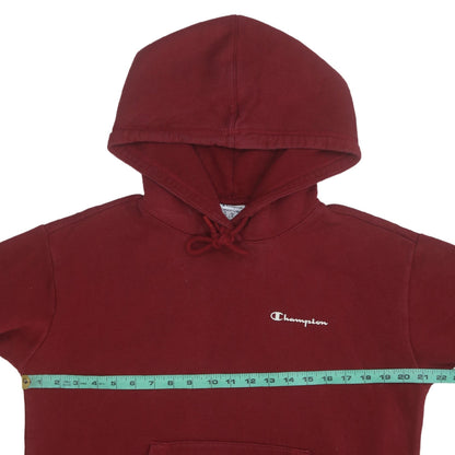 Champion Men's Red Pullover Hoodie Medium Regular Fit Logo