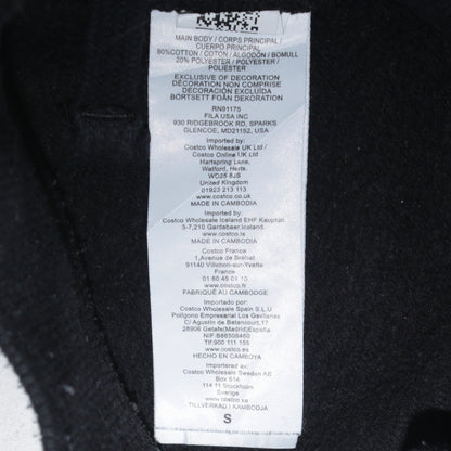 Fila Men's Black Jogger Sweatpants S Regular Fit Cotton Blend