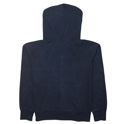 Gap Men's Blue Full Zip Hoodie Size L Regular Fit Fleece Logo Sweatshirt