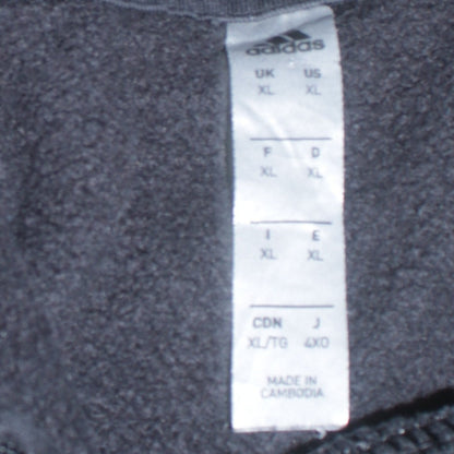 Adidas Men's Black XL Pullover Hoodie with Logo Detail