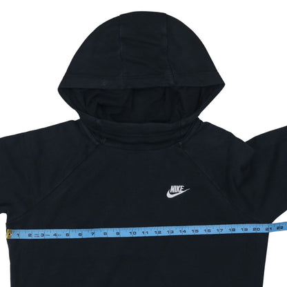 Nike Men's Black Pullover Hoodie Size M Fleece Logo Sweatshirt