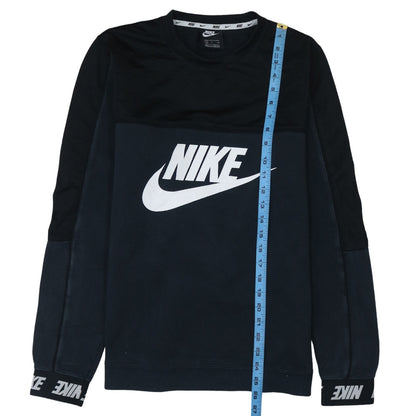 Nike Men's Black Small Logo Pullover Crew Neck Sweatshirt