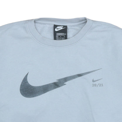 Nike Men's Grey Graphic Logo Pullover Sweatshirt M