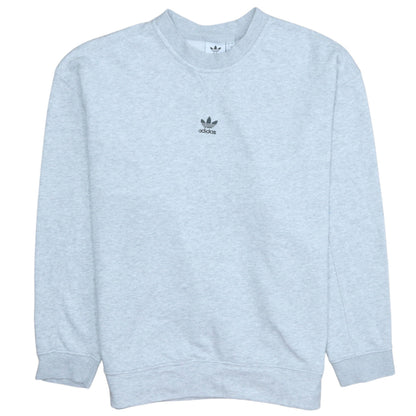 Adidas Women Grey Crew Neck Pullover Sweatshirt Size 10