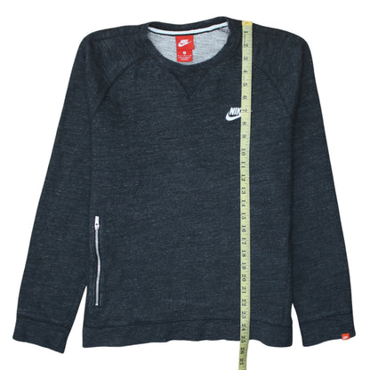 Nike Mens Grey Cotton Crew Neck Pullover Sweatshirt M