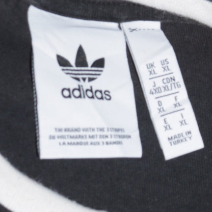 Adidas Men's Black Short Sleeve Crew Neck T-Shirt XL Classic Logo Tee