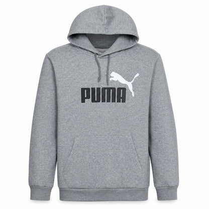 Puma Men's Grey Small Pullover Hoodie Logo Graphic Sportswear